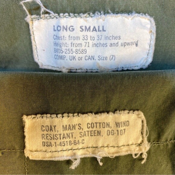 1950s US Army Military M-1951, 65OG-107 Cold-Weather Field Coat Men’s - Picture 9 of 11